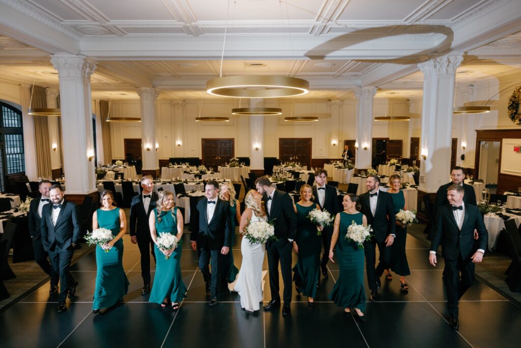 wedding party at Des Moines tea room