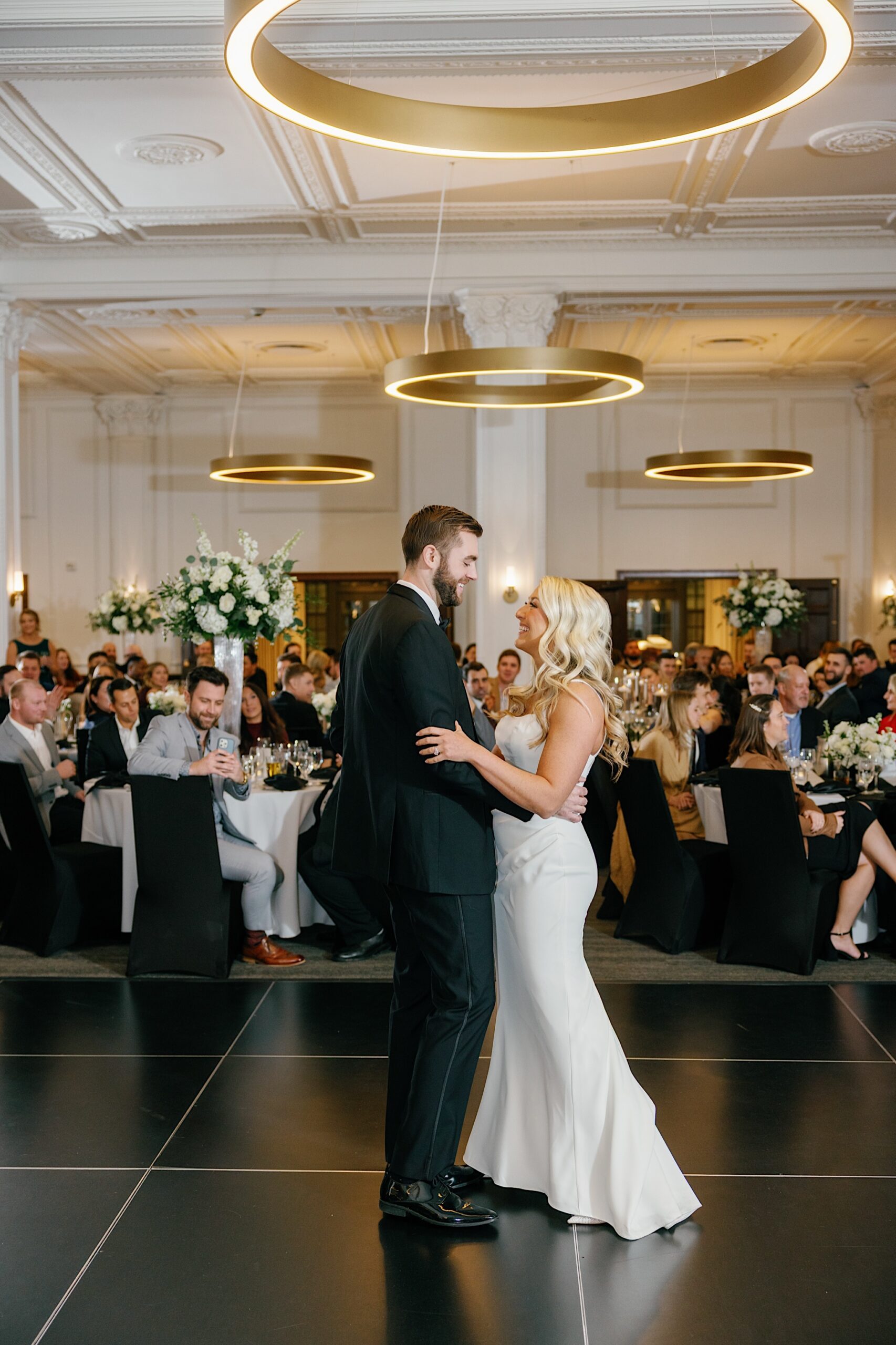 Elegant Des Moines Tea Room wedding reception