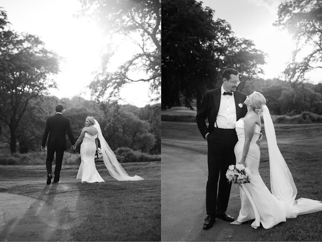 classic black and white wedding photos in Des Moines