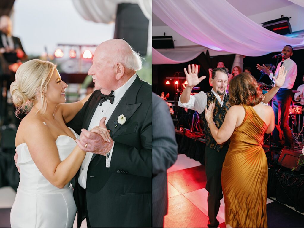 glen oaks country club wedding reception with live band