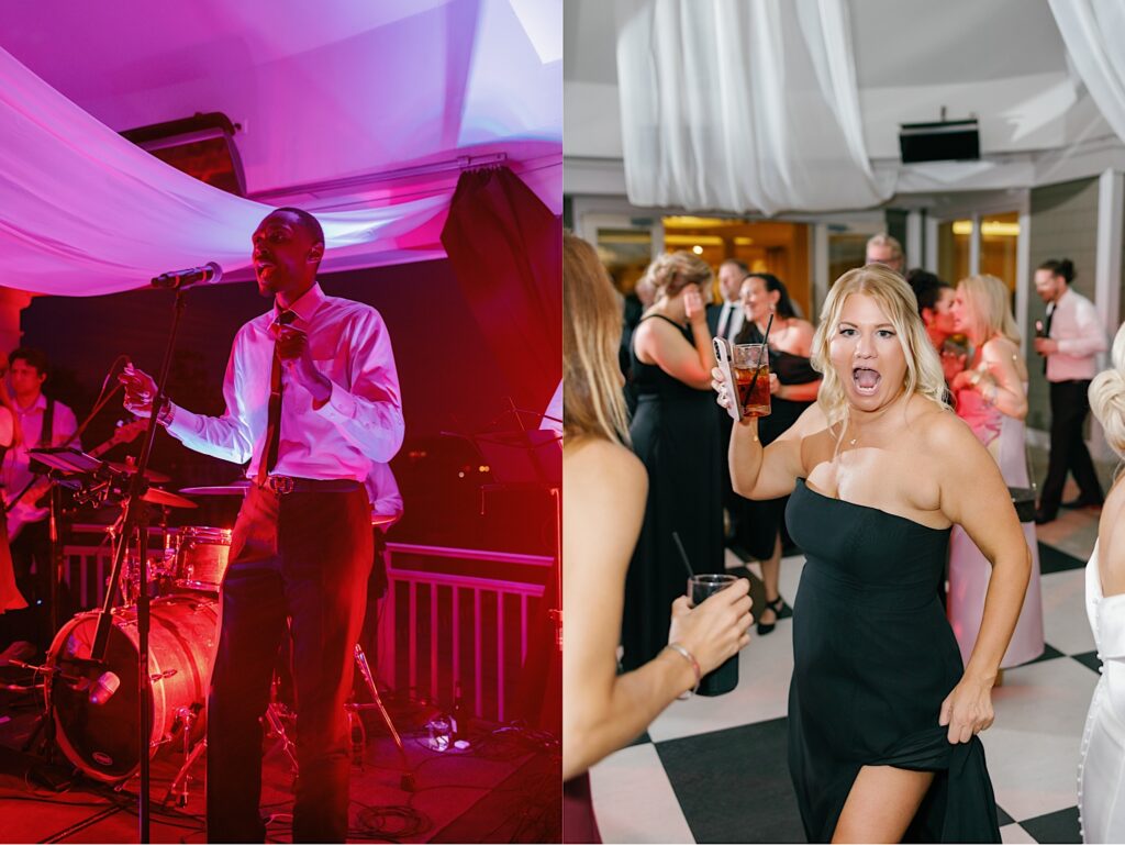 glen oaks country club wedding reception with live band