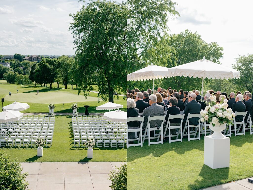 outdoor golf course ceremony glen oaks country club
