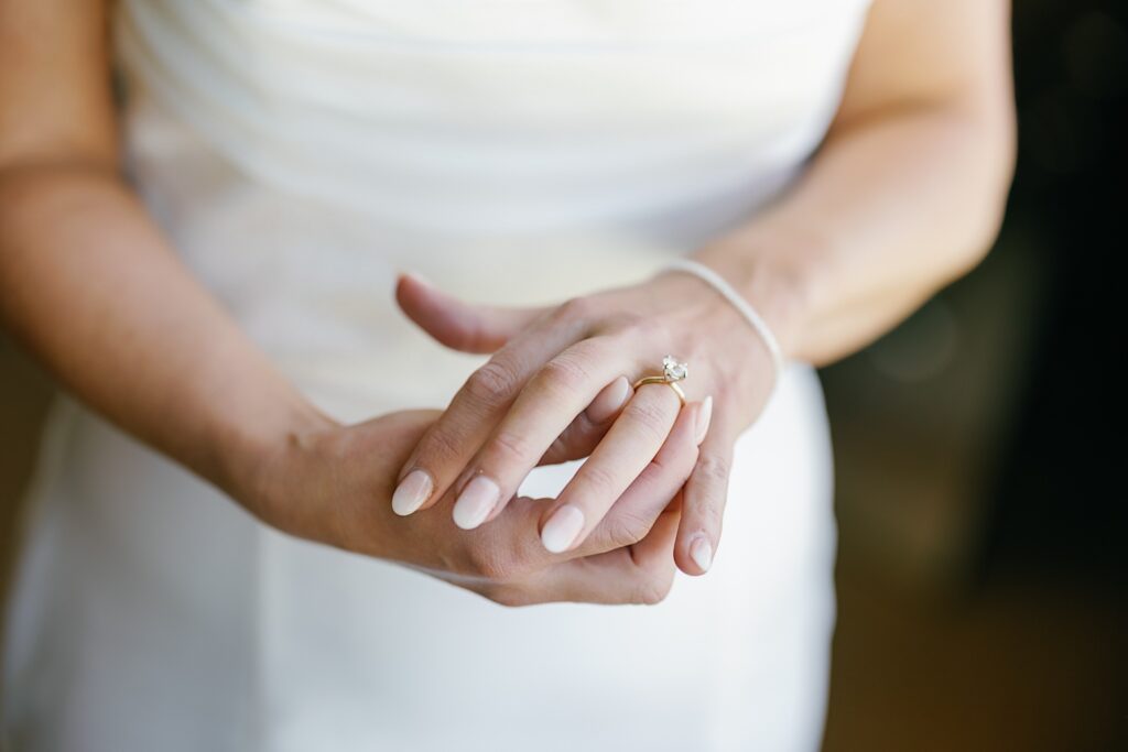 bride gets ready