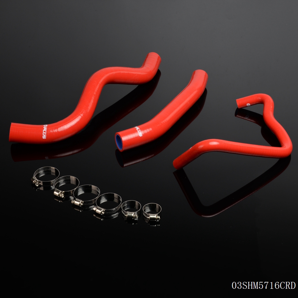 Silicone Coolant Radiator Tube Kit Clamps For Honda CBR1000RR CBR1000 RR 2004-2007 Red