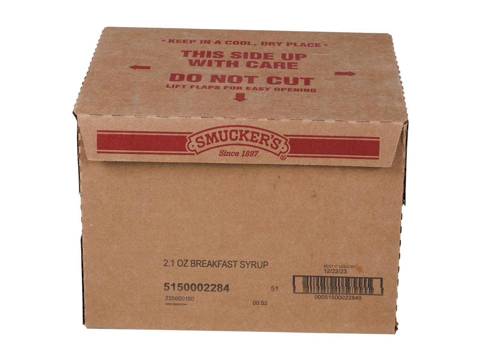 Smucker's Breakfast Syrup, 1.4 oz Plastic Portion Control Cup, 100