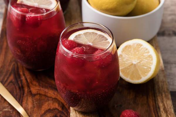 Raspberry-Hibiscus Chia Fresca 