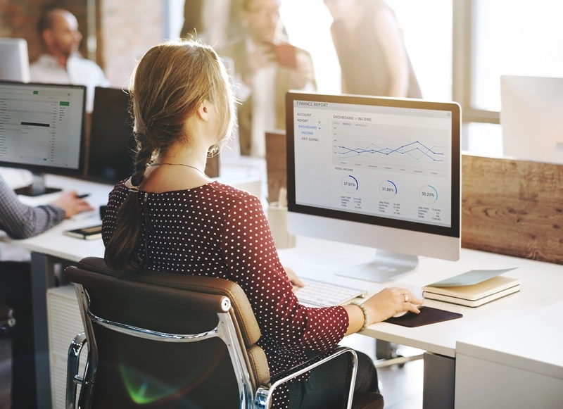 Woman on computer