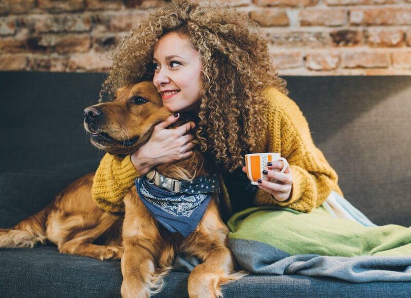 Woman with dog