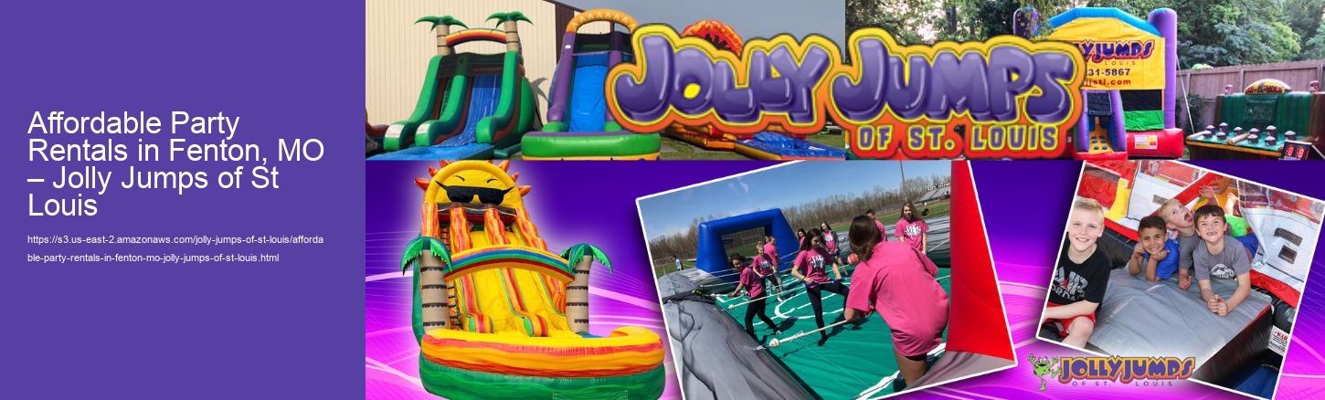 Affordable Party Rentals in Fenton, MO – Jolly Jumps of St Louis
