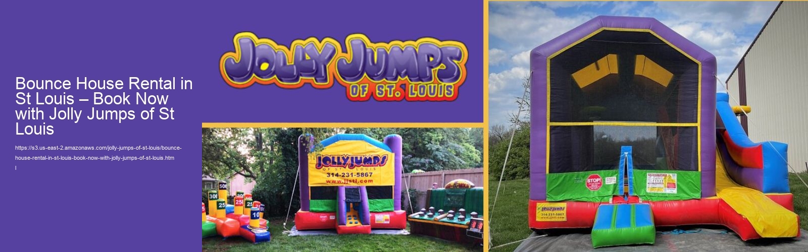 Bounce House Rental in St Louis – Book Now with Jolly Jumps of St Louis