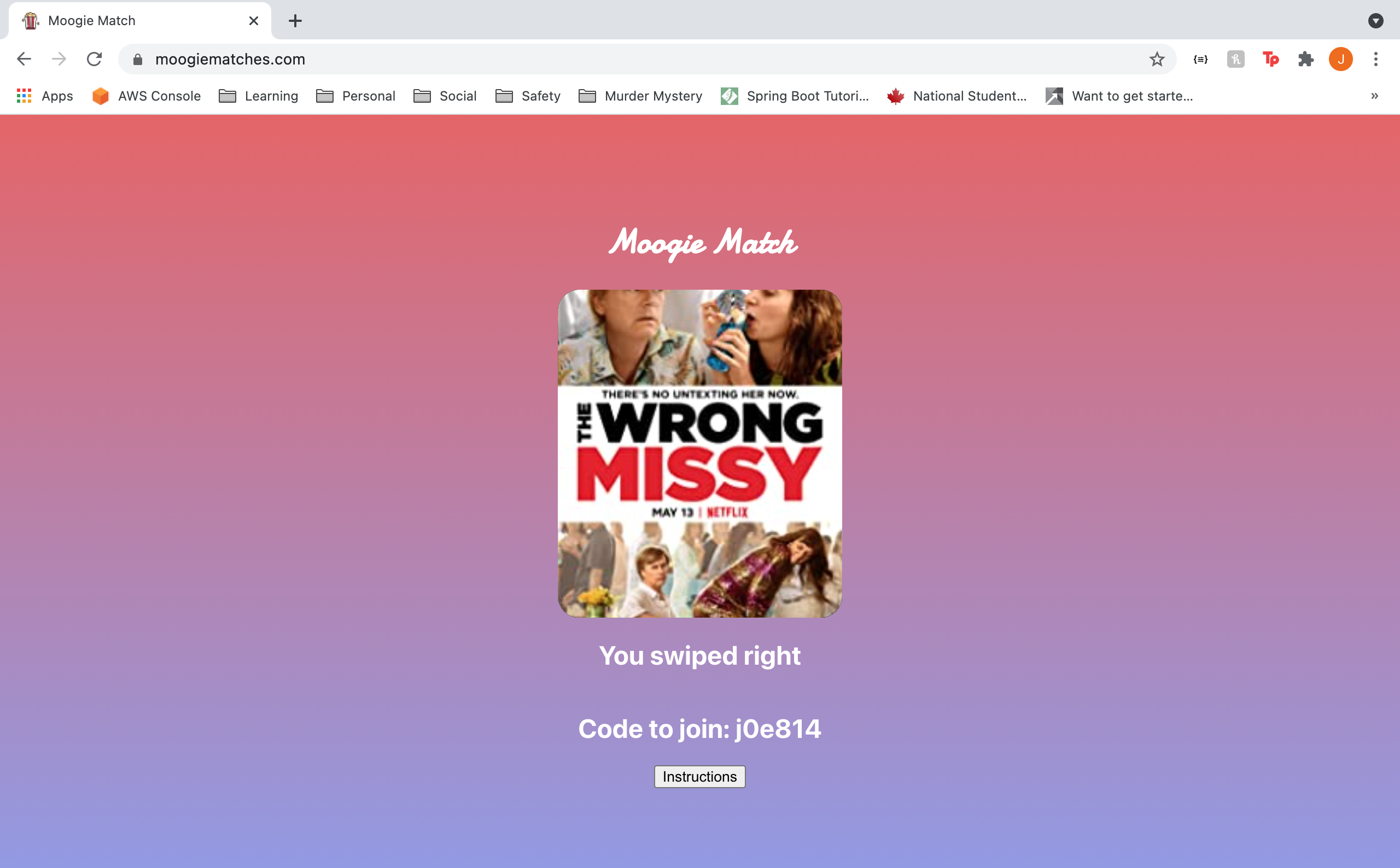 moogiematches website