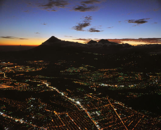 Guatemala City at night