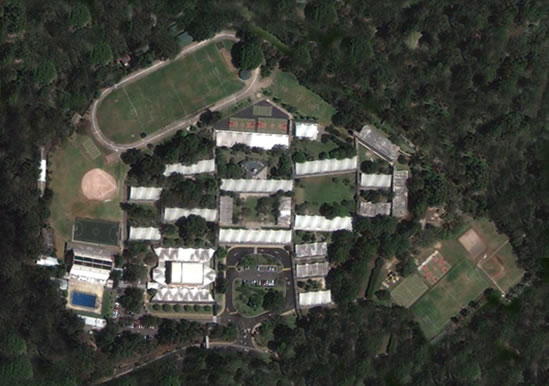 Aerial view of our campus