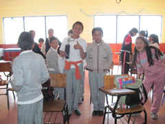 Students near Monarch butterfly sanctuaries in Mexico