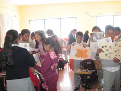 Students near Monarch butterfly sanctuaries in Mexico