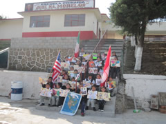Students near Monarch butterfly sanctuaries in Mexico