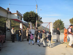 Students near Monarch butterfly sanctuaries in Mexico