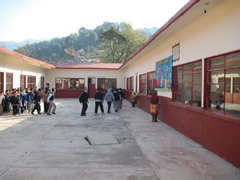 Students near Monarch butterfly sanctuaries in Mexico