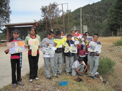 Children in Mexico receiving Symbolic Monarch Butterflies