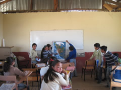 Children in Mexico receiving Symbolic Monarch Butterflies