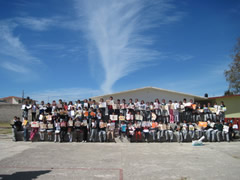 Children in Mexico receiving Symbolic Monarch Butterflies