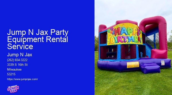 Local Party Equipment Rental Service