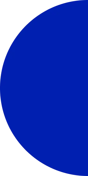 Medio circulo azúl