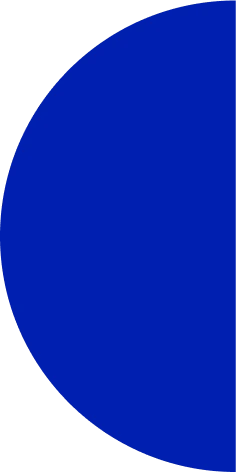 Medio circulo azúl