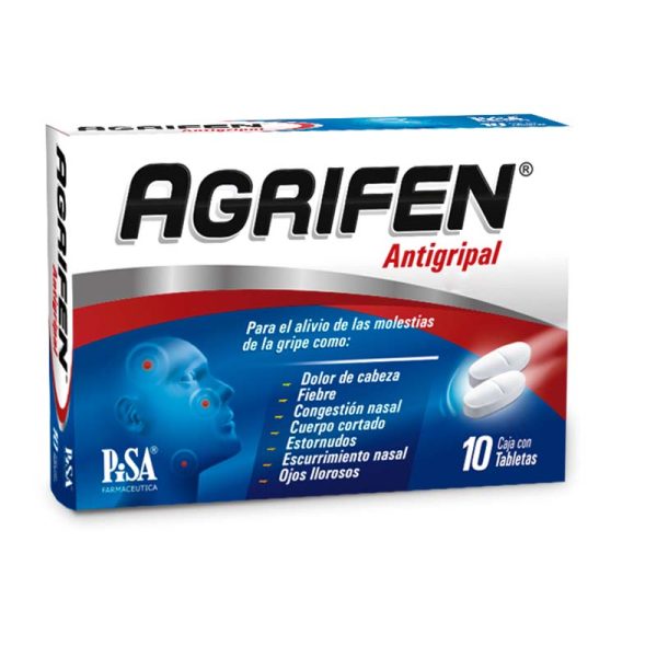 Agrifen Antigripal 10 tab de 500 mg
