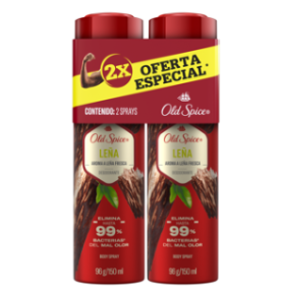 Desodorante Old Spice Leña Spray 2 pz de 150 ml