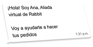 Mensaje 2 Regístrate en la App Rabbit®