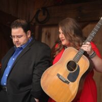 Hunter and Sally Berry with Rhonda Vincent & The Rage at the Gettysburg Bluegrass Festival (May 2017) - photo by Frank Baker