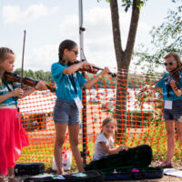 Kids Academy buskers at Grey Fox 2017 - photo © Tara Linhardt
