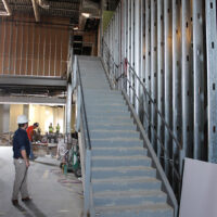 Main entrance stairway at the new International Bluegrass Museum (10/6/17) - photo by Katie Keller