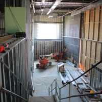Main entrance stairway at the new International Bluegrass Museum (10/6/17) - photo by Katie Keller