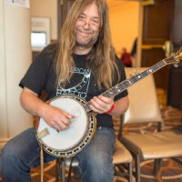 Jeff Scroggins backstage at the 2018 DC Bluegrass Festival - photo by Jeromie Stephens