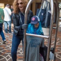 Becky Buller arrives at the 2018 DC Bluegrass Festival - photo by Jeromie Stephens