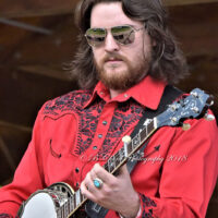 Brandon Dickerson with Mason Creek at the 2018 Chantilly Farm Bluegrass & BBQ festival - photo © Deb Miller