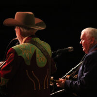 Paul Williams and Doyle Lawson at the 2018 Doyle Lawson & Quicksilver Bluegrass Festival - photo by Laura Tate Photography