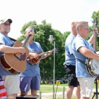 Harbourtown plays the opening parade at the 2018 Norwalk Music Festival - photo © Bill Warren