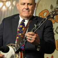 Pete Wernick with Hot Rize at the 2018 Delaware Valley Bluegrass Festival - photo by Frank Baker