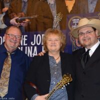 Danny Paisley, Lorraine Jordan, and Junior Sisk at the True Grass Benefit (9/24/18) - photo © Bill Warren