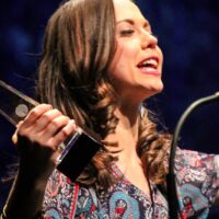 Sierra Hull accepts Mandolin Player of the Year at the 2018 International Bluegrass Music Awards - photo
