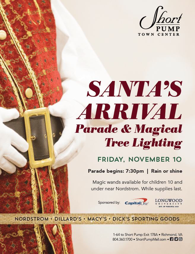 Santa arrives to ring in the holiday season at Short Pump Town Center's  Grand Illumination Friday evening - RVAHub