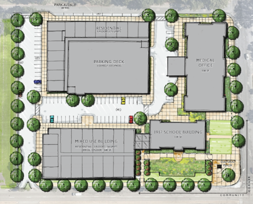Updated plans call for oldest portion of Westhampton School to be retained,  addition demolished for Bon Secours development - RVAHub