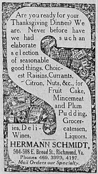 (Chronicling America) — advertisement, Richmond Times-Dispatch — Tuesday November 10, 1908