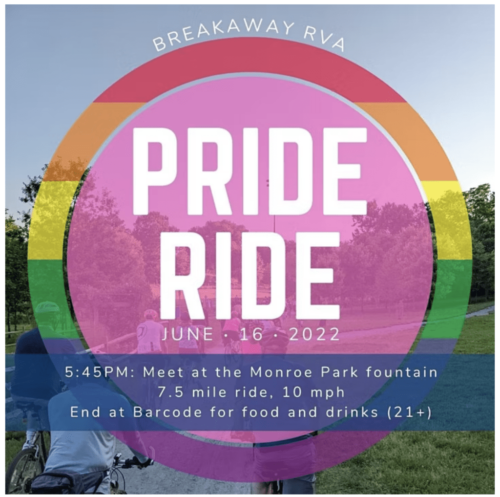 Breakaway RVA Hosting Pride Ride RVAHub