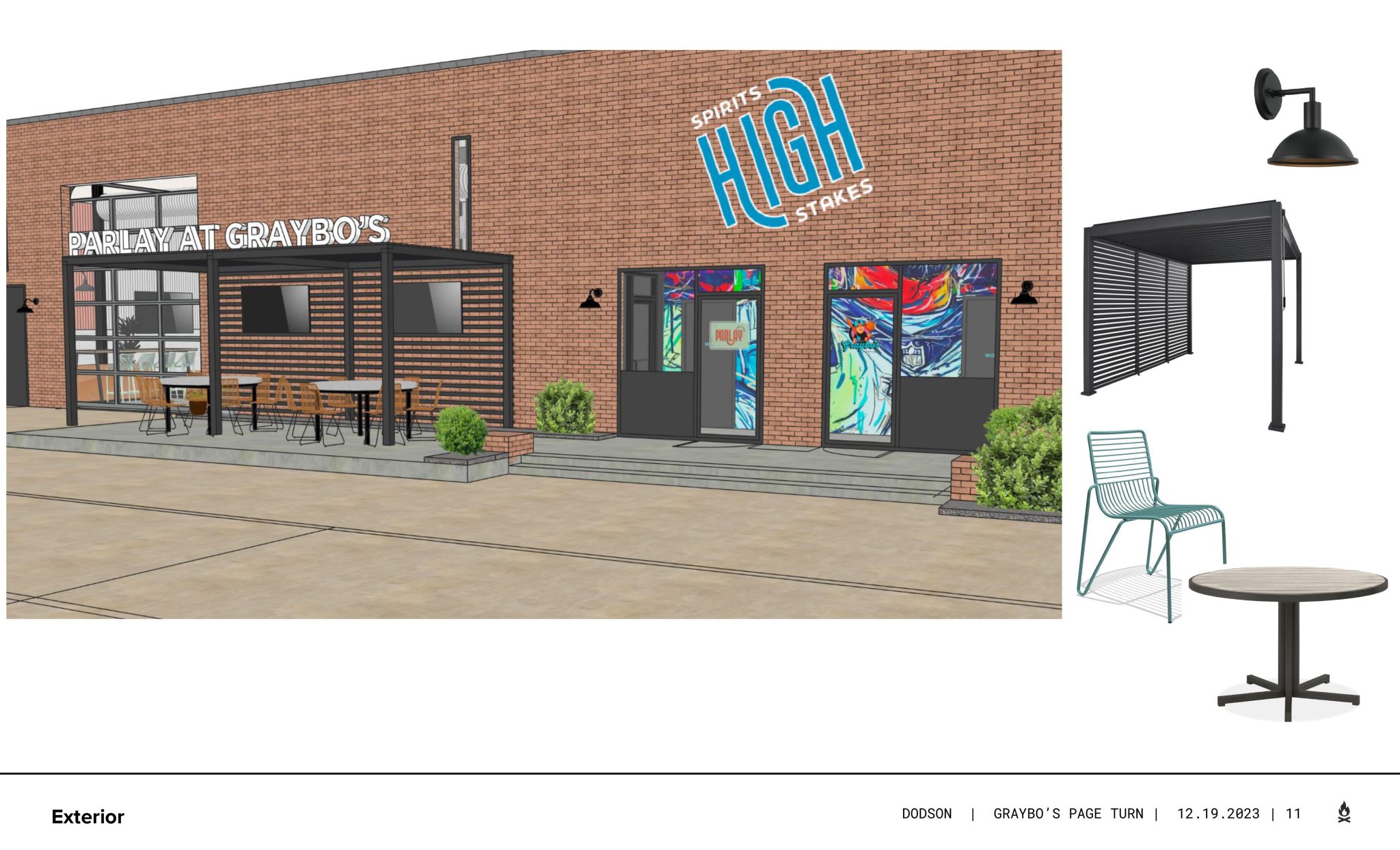 Renderings New Restaurant, Parlay Bar & Lounge, to open next to Sports