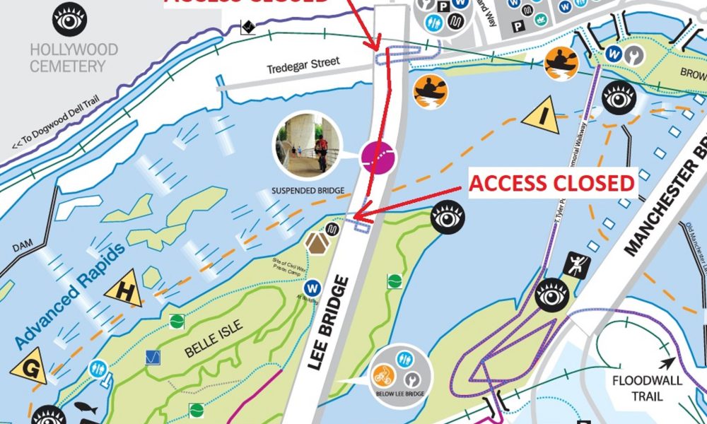 Belle Isle Suspension Bridge Closed Wednesday Next Week RVAHub