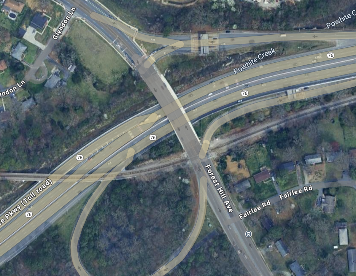 Lane Closures on Forest Hill Bridge over Chippenham Parkway Next Week